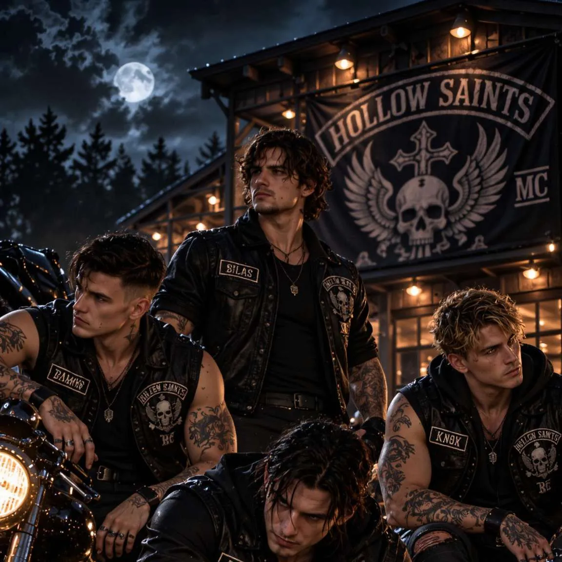 HOLLOW SAINTS MC – THE CURSE OF THE BROTHERS, an AI roleplay character